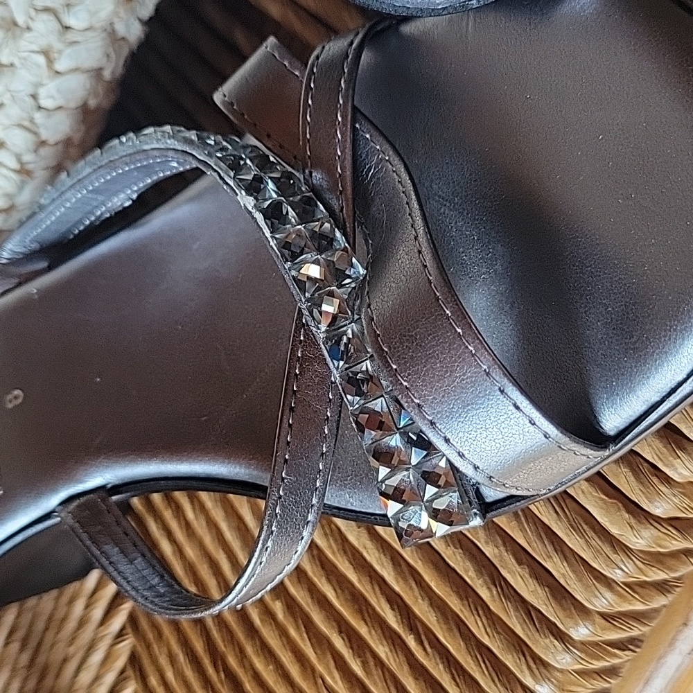 Italian Shoemakers Twiggy, silver, jeweled sandal, size 8 - Picture 13 of 14